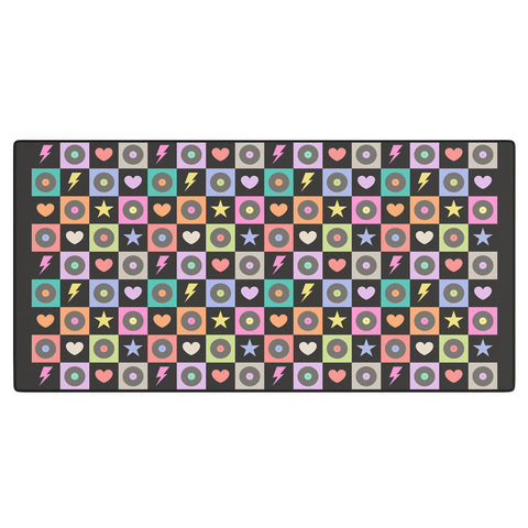 Carey Copeland Colorful Checkerboard 80s Desk Mat