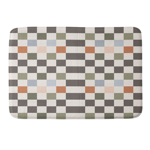 Carey Copeland Fall Checkerboard Memory Foam Bath Mat