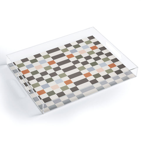 Carey Copeland Fall Checkerboard Acrylic Tray