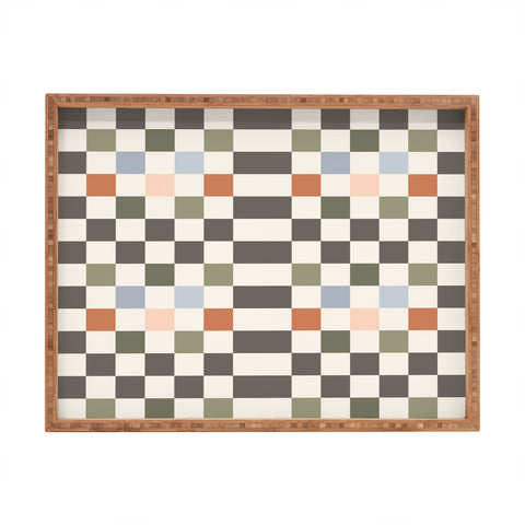 Carey Copeland Fall Checkerboard Rectangular Tray