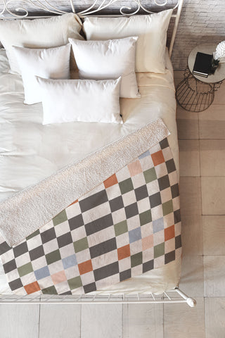 Carey Copeland Fall Checkerboard Fleece Throw Blanket