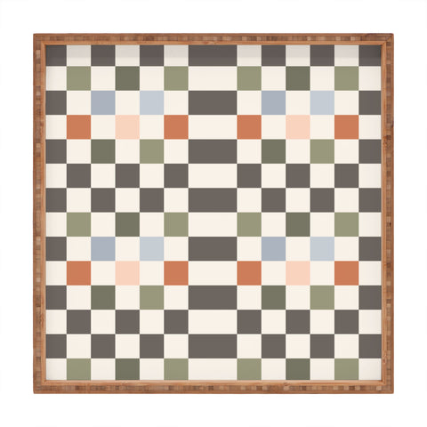 Carey Copeland Fall Checkerboard Square Tray
