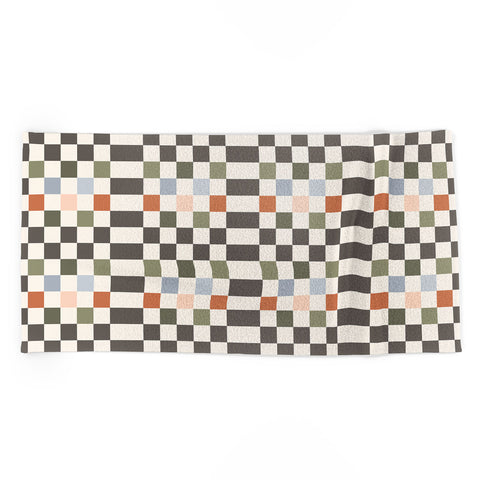 Carey Copeland Fall Checkerboard Beach Towel