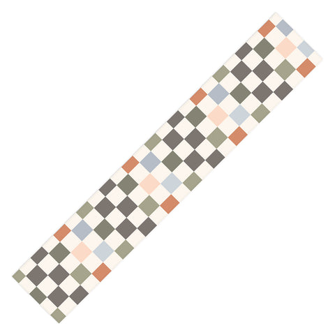 Carey Copeland Fall Checkerboard Table Runner
