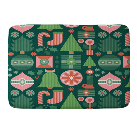 Carey Copeland Gifts of Christmas Pattern Memory Foam Bath Mat