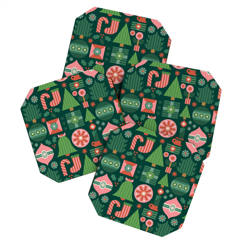 Carey Copeland Gifts of Christmas Pattern Coaster Set
