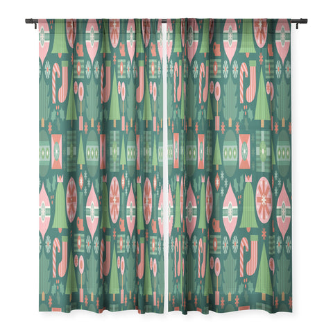 Carey Copeland Gifts of Christmas Pattern Sheer Non Repeat