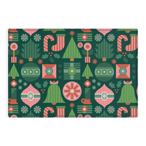Carey Copeland Gifts of Christmas Pattern Outdoor Rug