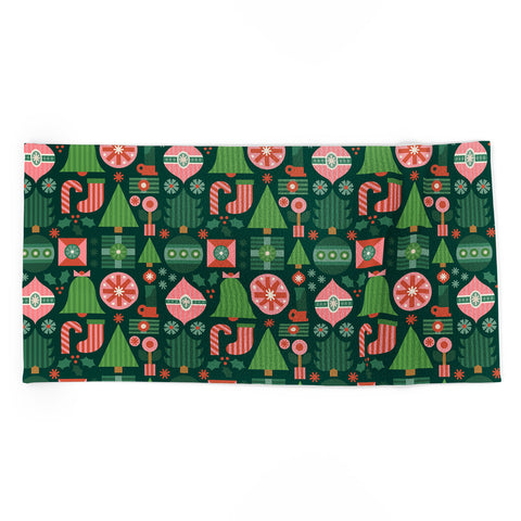 Carey Copeland Gifts of Christmas Pattern Beach Towel