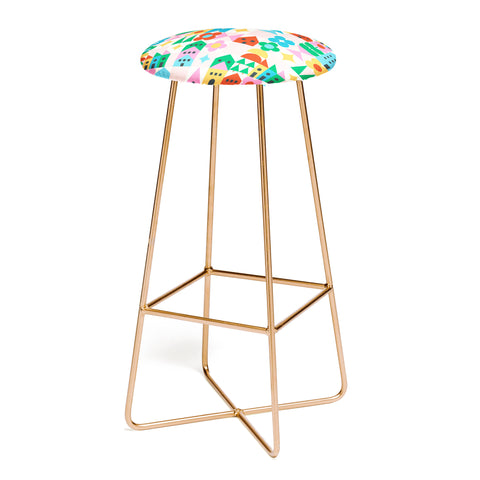 Carey Copeland Happy Town Checks Bar Stool