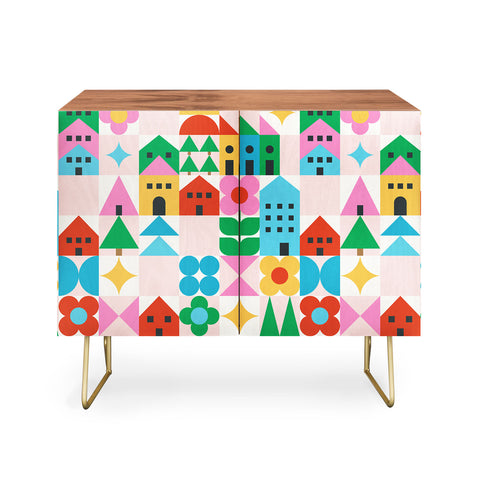 Carey Copeland Happy Town Checks Credenza