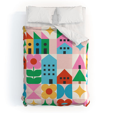 Carey Copeland Happy Town Checks Duvet Cover