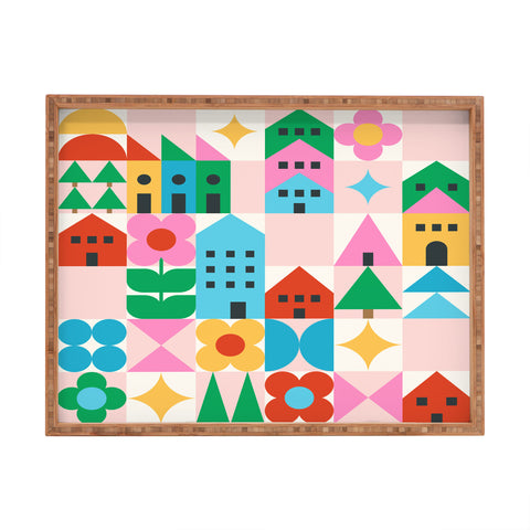 Carey Copeland Happy Town Checks Rectangular Tray