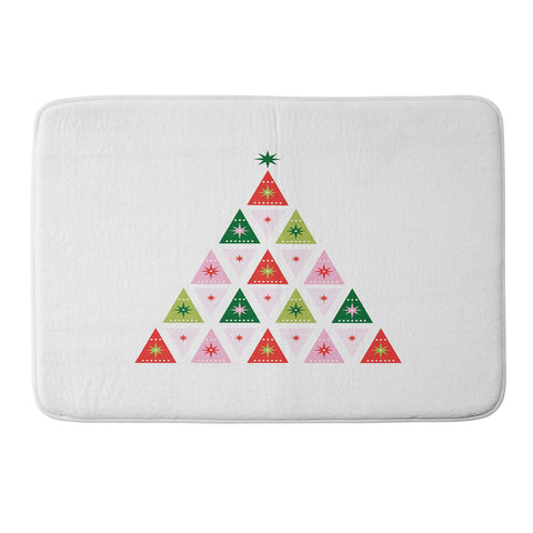 Carey Copeland Merry Christmas Tree I Memory Foam Bath Mat