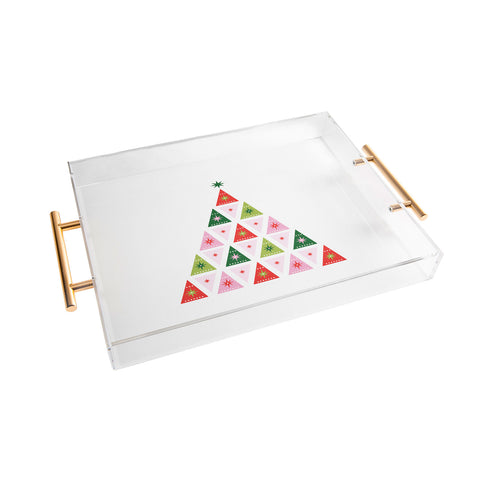 Carey Copeland Merry Christmas Tree I Acrylic Tray