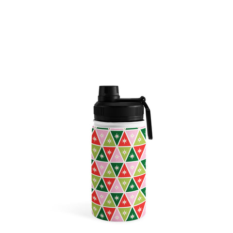 Carey Copeland Retro Christmas Triangles Water Bottle