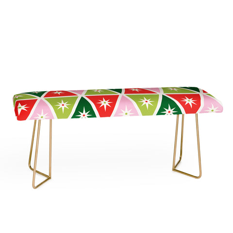 Carey Copeland Retro Christmas Triangles Bench