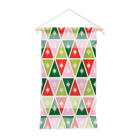 Carey Copeland Retro Christmas Triangles Wall Hanging Portrait