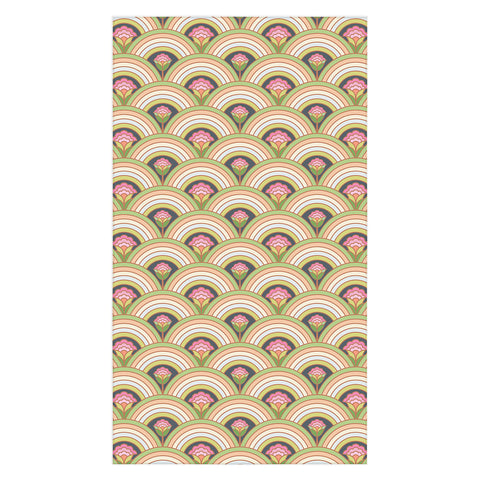 Carey Copeland Retro Rainbow Flowers Tablecloth