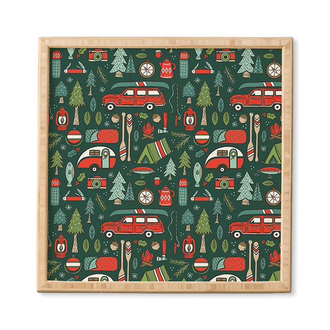 Carey Copeland Seasons Greetings Camping Framed Wall Art