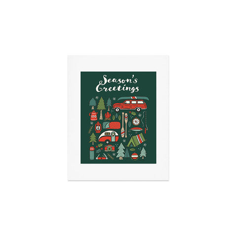 Carey Copeland Seasons Greetings Camping Art Print