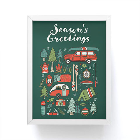 Carey Copeland Seasons Greetings Camping Framed Mini Art Print