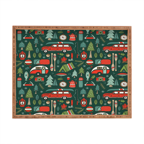 Carey Copeland Seasons Greetings Camping Rectangular Tray