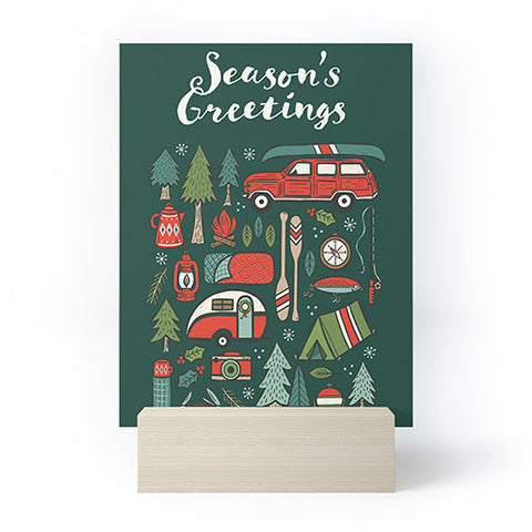 Carey Copeland Seasons Greetings Camping Mini Art Print