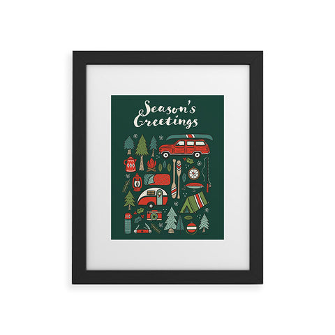 Carey Copeland Seasons Greetings Camping Framed Art Print