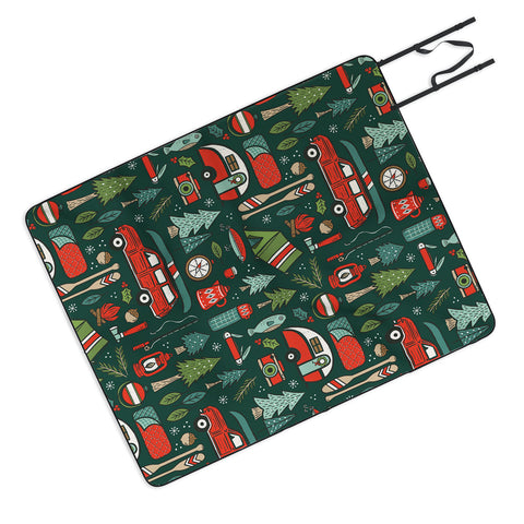 Carey Copeland Seasons Greetings Camping Picnic Blanket