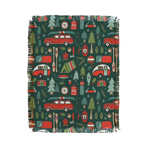 Carey Copeland Seasons Greetings Camping Throw Blanket