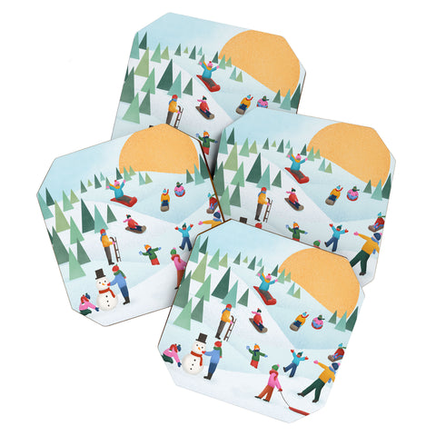 Carey Copeland Snow Day Coaster Set