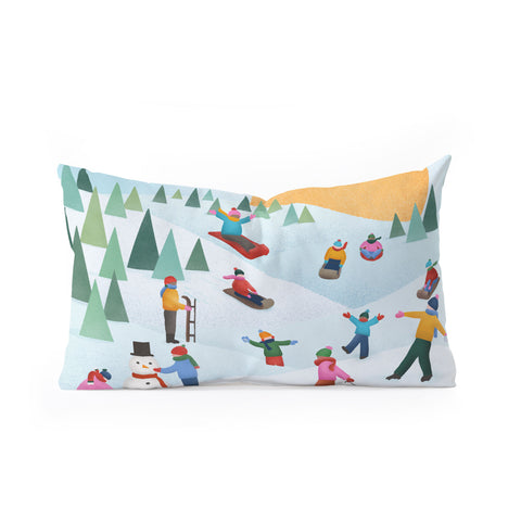 Carey Copeland Snow Day Oblong Throw Pillow