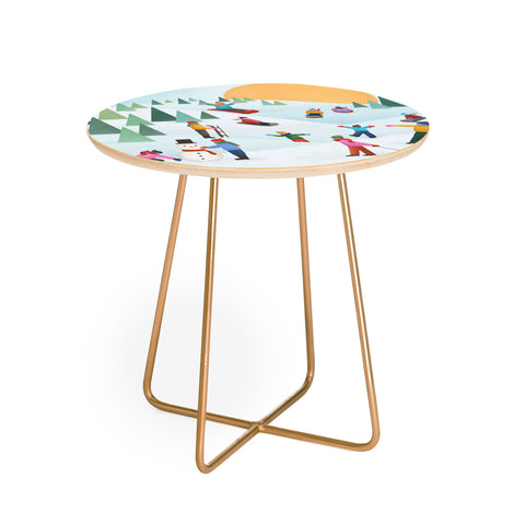 Carey Copeland Snow Day Round Side Table