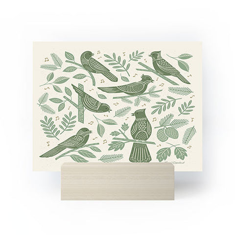 Carey Copeland Song Birds Green Mini Art Print