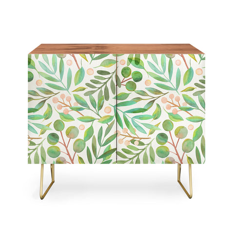 Carey Copeland Watercolor Leaves II Credenza