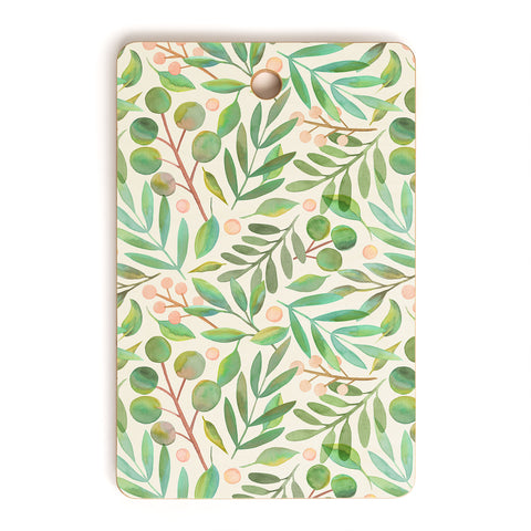 Carey Copeland Watercolor Leaves II Cutting Board Rectangle