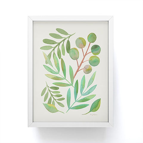 Carey Copeland Watercolor Leaves II Framed Mini Art Print