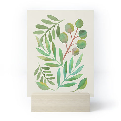 Carey Copeland Watercolor Leaves II Mini Art Print