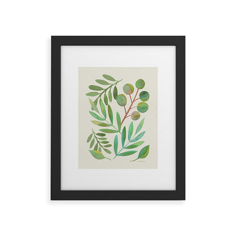 Carey Copeland Watercolor Leaves II Framed Art Print