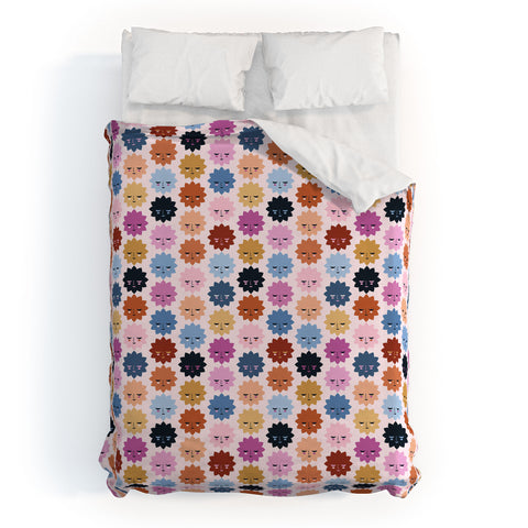 Carly Watts Space Faces Duvet Cover