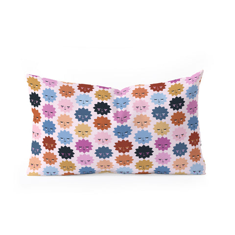 Carly Watts Space Faces Oblong Throw Pillow