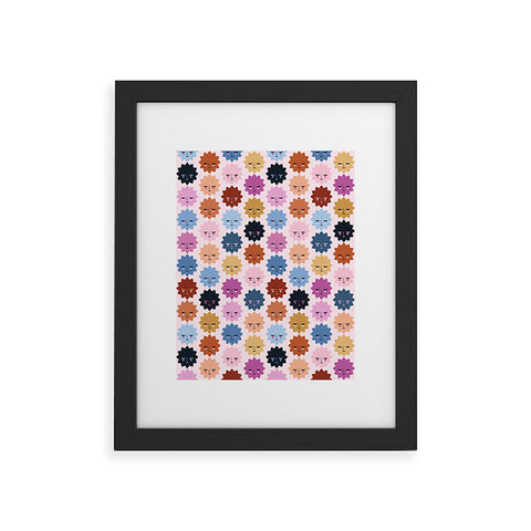 Carly Watts Space Faces Framed Art Print