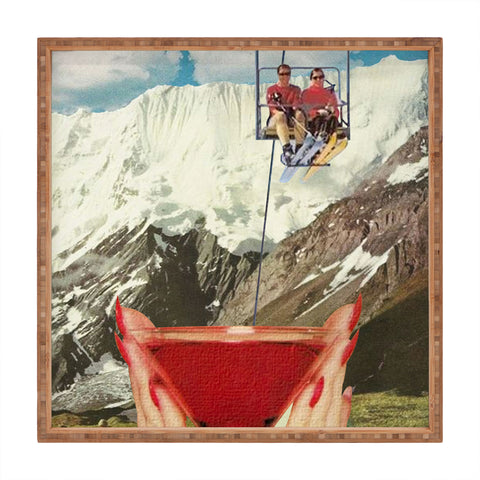 carolineellisart Apres Ski 3 Square Tray