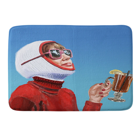 carolineellisart Apres Ski 4 Hotty Toddy Memory Foam Bath Mat