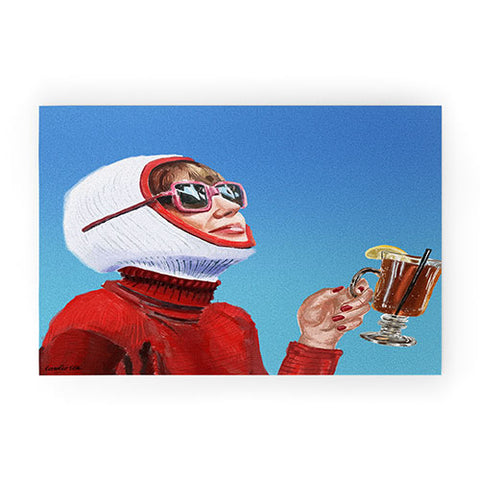 carolineellisart Apres Ski 4 Hotty Toddy Welcome Mat