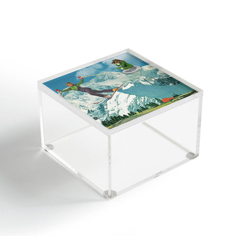 carolineellisart Apres Ski 5 Green Girls Acrylic Box