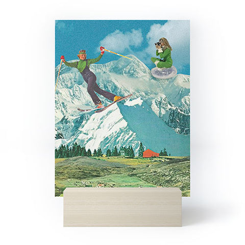 carolineellisart Apres Ski 5 Green Girls Mini Art Print