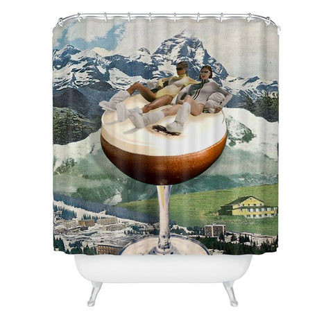 carolineellisart Apres Ski 6 Shower Curtain