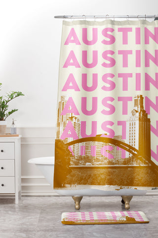 carolineellisart Austin II Shower Curtain And Mat